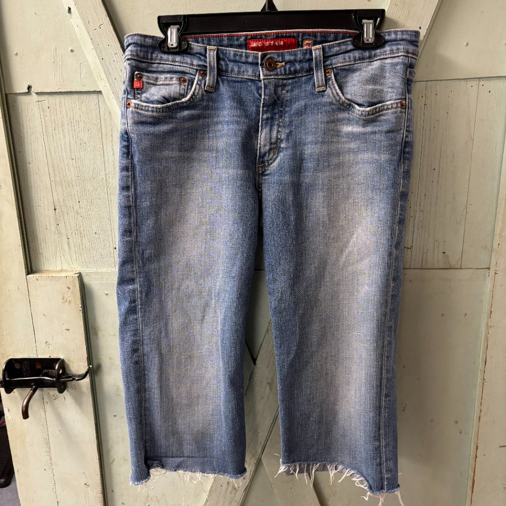 Big Star Sweet Low Boot Cutoff Jean Shorts Size 30T Raw Hem - Picture 2 of 16